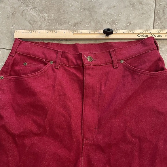 Riders by Lee Vintage Jean High Waist Straight Leg Relaxed Women’s 32x34 Red NOS - Picture 5 of 7
